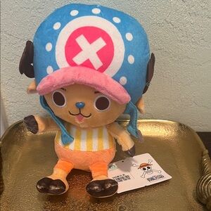 #1658+ Blue & Pink Plush Character Chopper Stuffed Toy Tony Tony